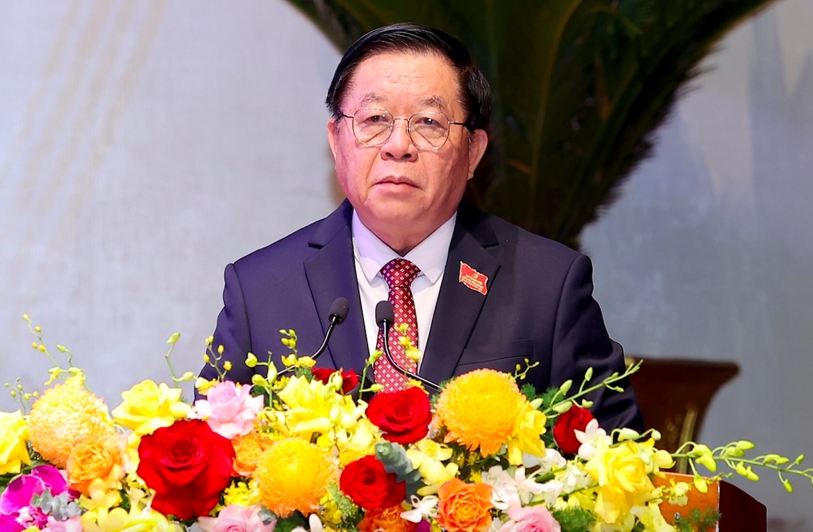 Ủy viên Bộ Chính trị, Trưởng Ban Tuyên giáo và Dân vận Trung ương Nguyễn Trọng Nghĩa phát biểu chỉ đạo Đại hội