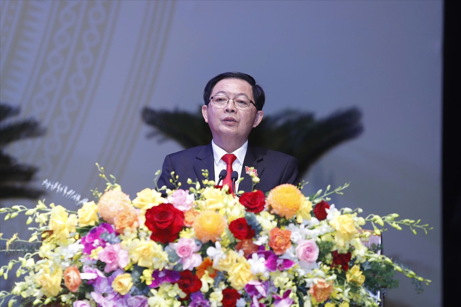 Bí thư Tỉnh ủy Gia Lai Hồ Quốc Dũng phát biểu khai mạc Đại hội