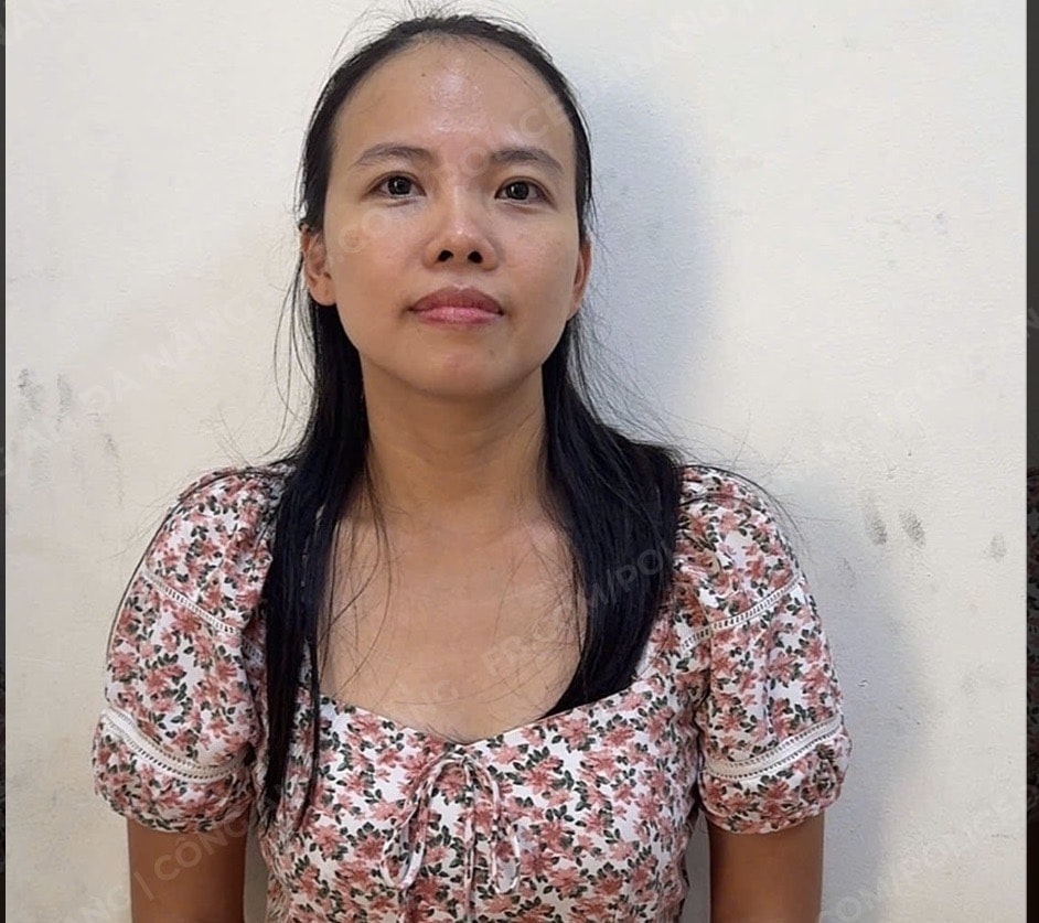 Nguyễn Thị Ngọc Lê bị bắt giữ để phục vụ điều tra. (Ảnh Công an cung cấp).