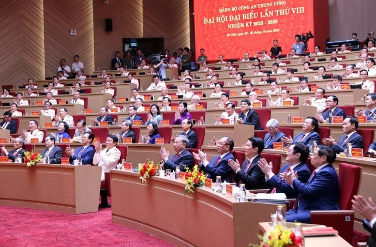 Đại hội đại biểu Đảng bộ Công an Trung ương lần thứ VIII, nhiệm kỳ 2025 - 2030 - Ảnh: VGP