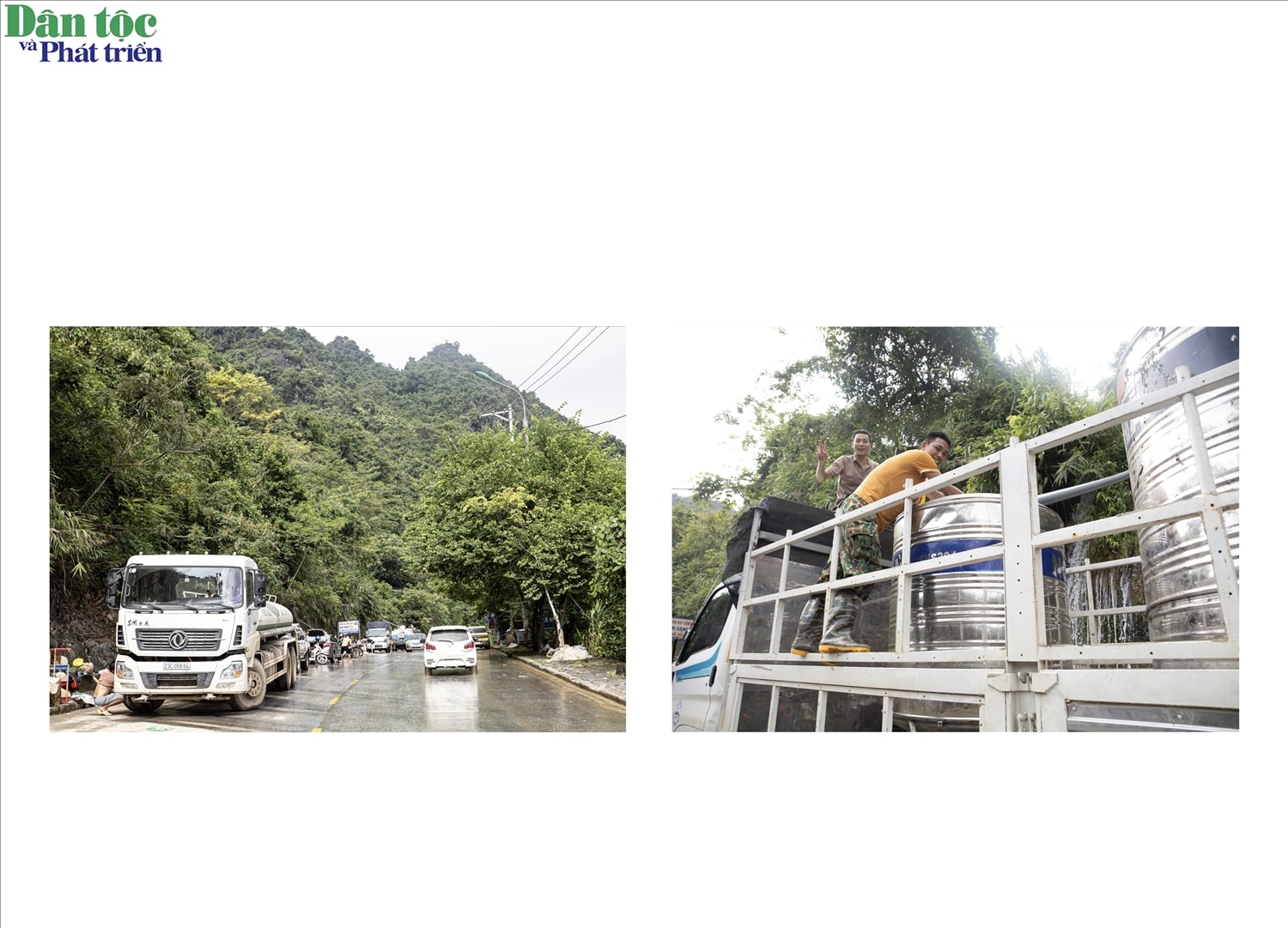 Nhiều hộ dân còn tranh thủ lấy nước từ suối mang về để dùng trong sinh hoạt hằng ngày như nấu nướng, rửa bát