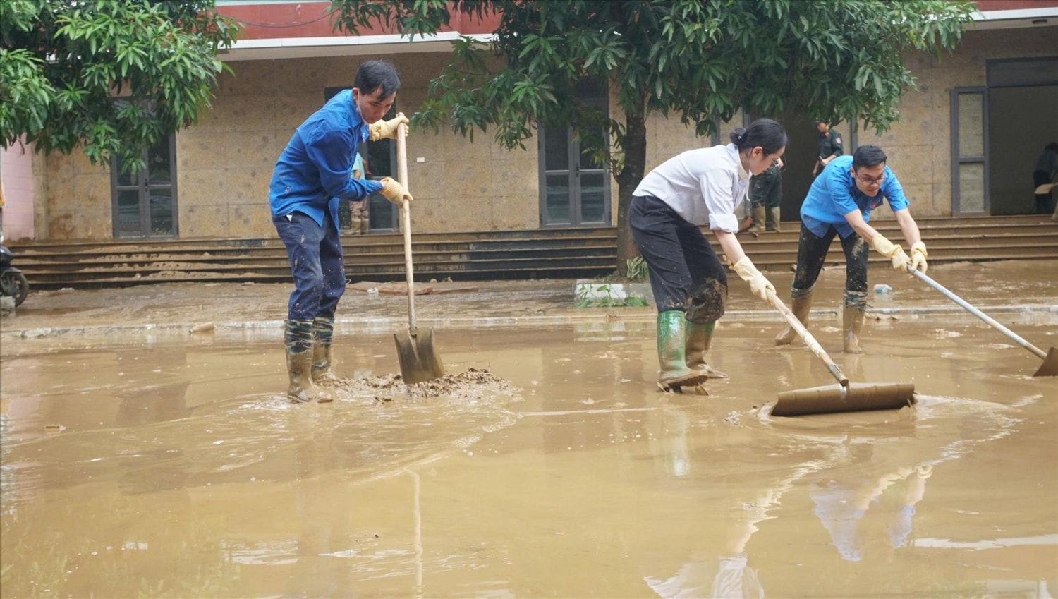 Cơn báo số 10 gây thiệt hại lớn cho các trường học trên địa bàn tỉnh Lào Cai (ảnh Trọng Bảo)