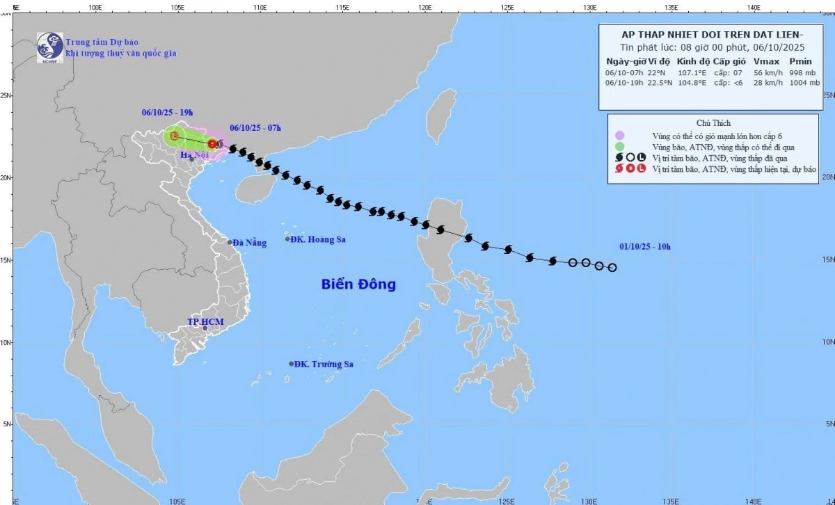 Sáng nay (6/10), sau khi đi sâu vào đất liền tỉnh Quảng Tây (Trung Quốc), bão số 11 đã suy yếu thành áp thấp nhiệt đới.