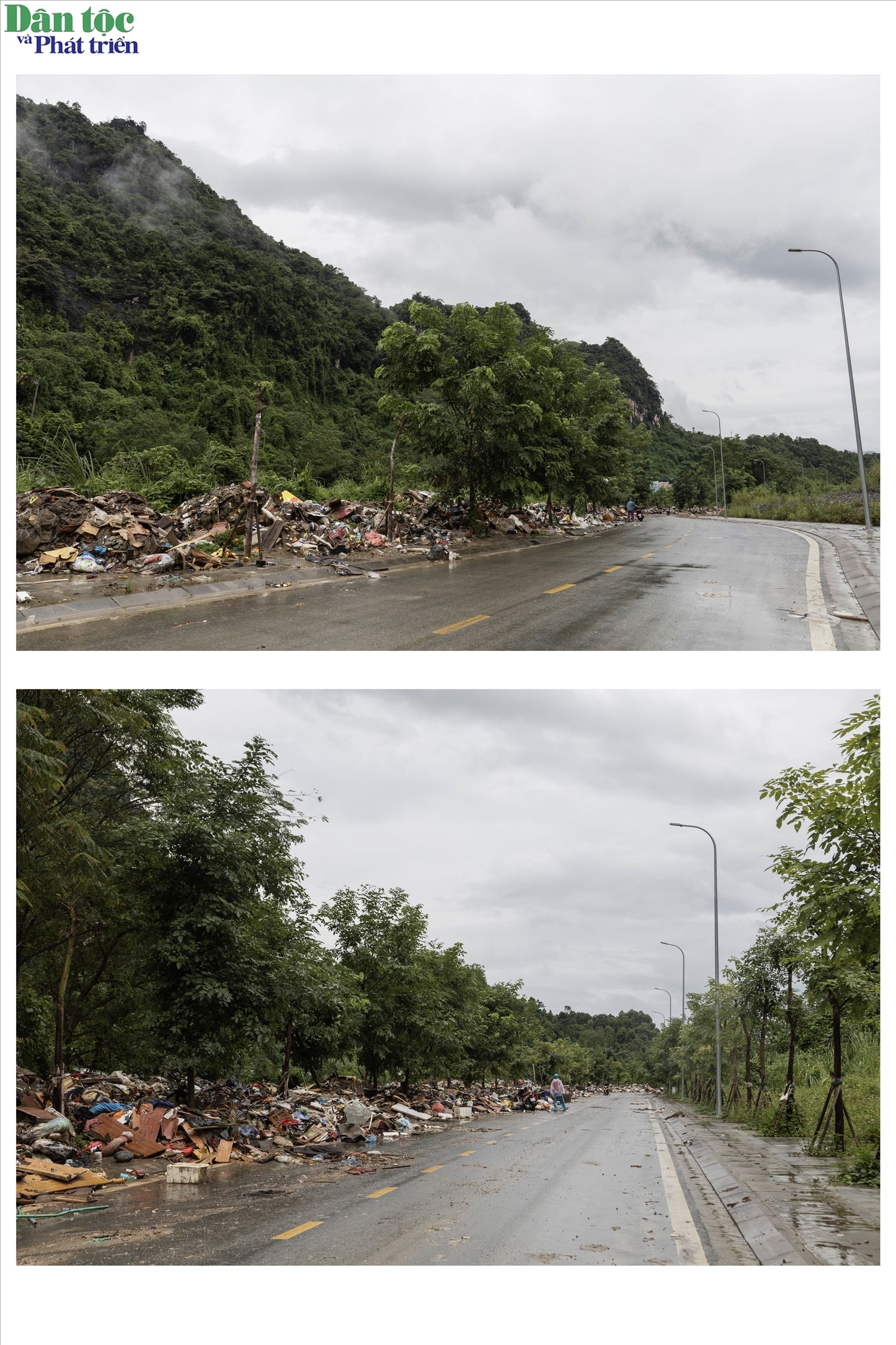 Rác thải sau lũ chất thành đống dọc tuyến đường Phùng Hưng, phường Hà Giang 2, tỉnh Tuyên Quang Rác thải sau lũ chất thành đống dọc tuyến đường Phùng Hưng, phường Hà Giang 2, tỉnh Tuyên Quang