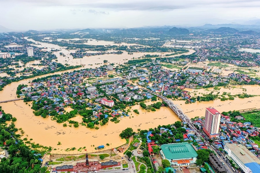 Tính đến sáng ngày 8/10, tỉnh Thái Nguyên có 33 xã/5.455 hộ bị ngập lụt