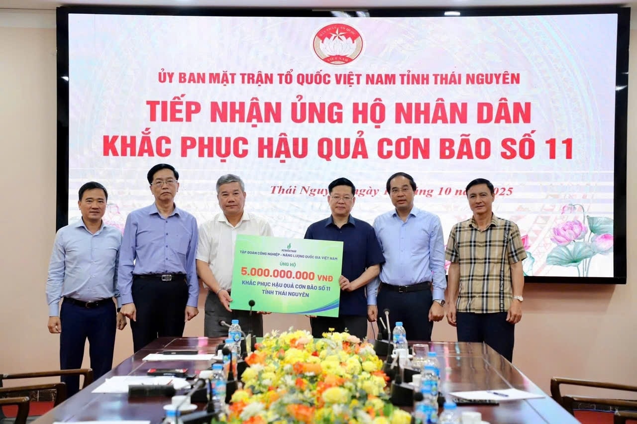 MTTQ Việt Nam tỉnh Thái Nguyên tiếp nhận ủng hộ của các đơn vị, doanh nghiệp, mạnh thường quân.