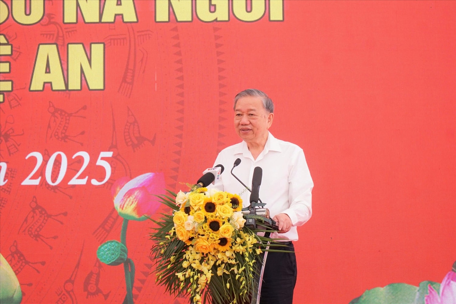 Tổng Bí thư Tô Lâm phát biểu tại Lễ khởi công - Ảnh: Hồ Lài