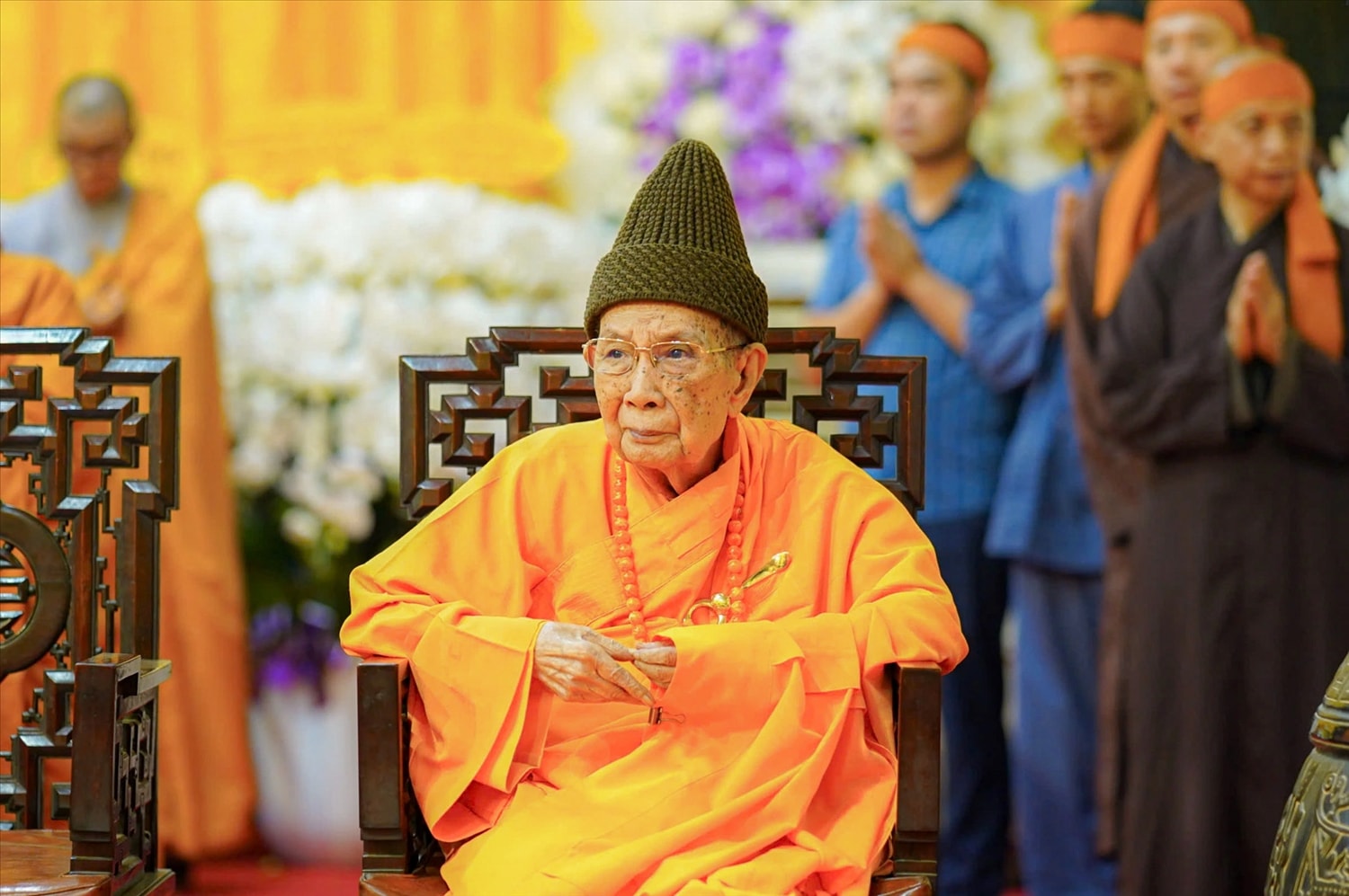 Hòa thượng Thích Đức Nghiệp, Phó pháp chủ kiêm Giám luật Hội đồng Chứng minh Giáo hội Phật giáo Việt Nam. Ảnh: Q.H Hòa thượng Thích Đức Nghiệp, Phó pháp chủ kiêm Giám luật Hội đồng Chứng minh Giáo hội Phật giáo Việt Nam. Ảnh: Q.H