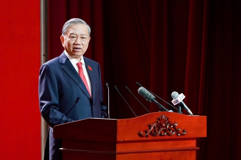 Tổng Bí thư Tô Lâm phát biểu chỉ đạo tại phiên khai mạc Đại hội Đại biểu Đảng bộ TPHCM lần thứ I, nhiệm kỳ 2025-2030 - Ảnh VGP