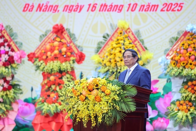Thủ tướng phát biểu tại Lễ Kỷ niệm - Ảnh: VGP/Nhật Bắc