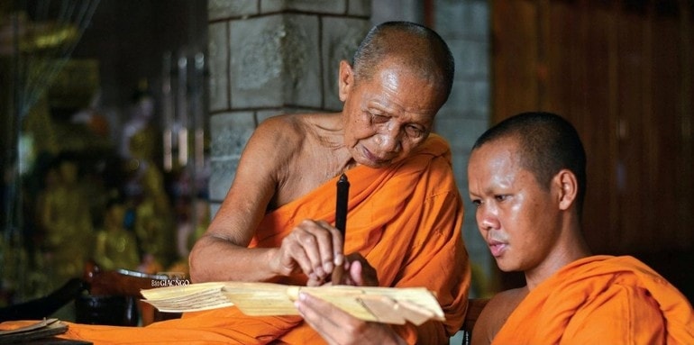Trưởng lão hòa thượng Chau Ty: Phật pháp không phân biệt dân tộc. Ai có lòng, tôi sẵn sàng chỉ dạy tận tình. (Ảnh: Tuệ Tâm) 