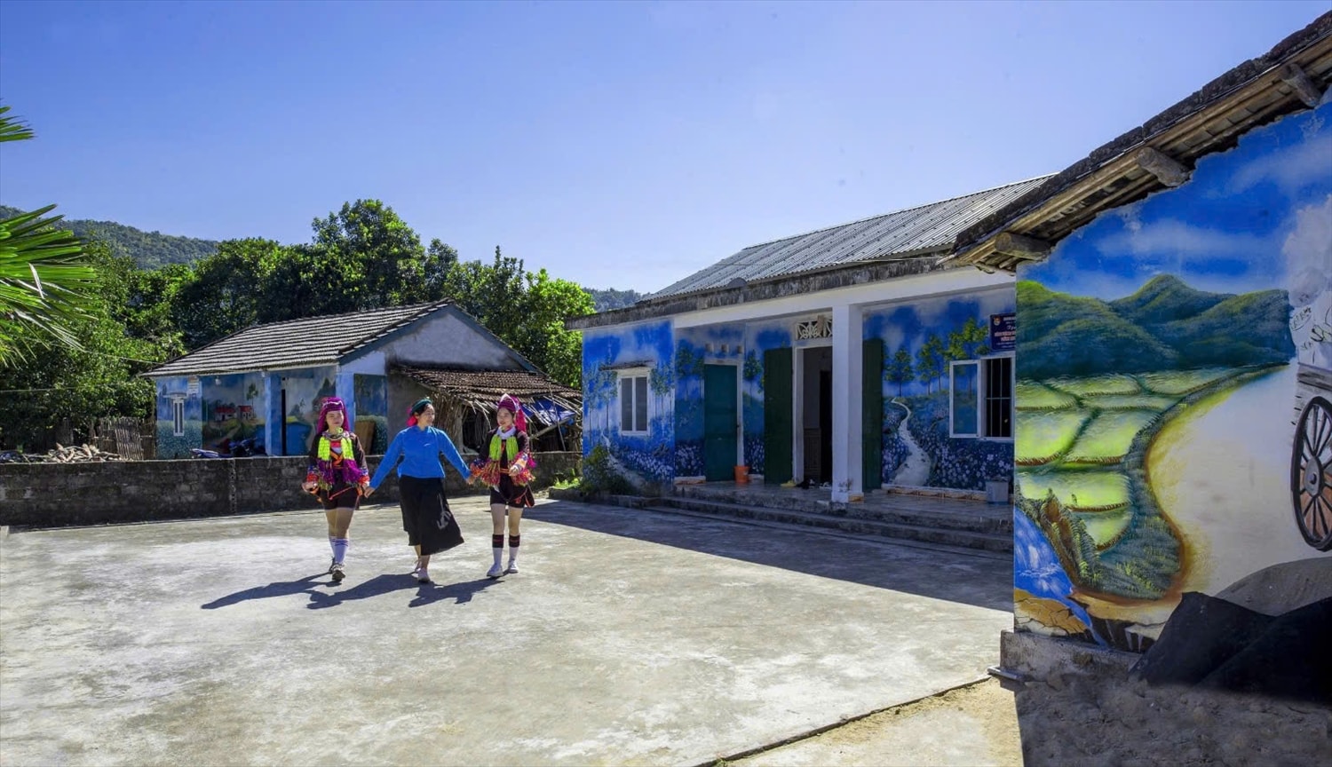 Xóm họ Đặng, thôn Pò Hèn đẹp như bức tranh vẽ