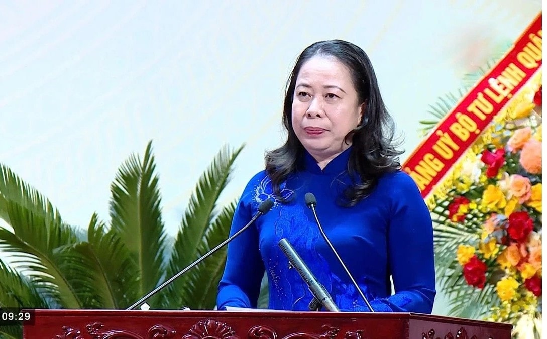 Phó Chủ tịch nước Cộng hòa xã hội chủ nghĩa Việt Nam, Phó Chủ tịch thứ nhất Hội đồng Thi đua - Khen thưởng Trung ương Võ Thị Ánh Xuân phát biểu chỉ đạo Đại hội.