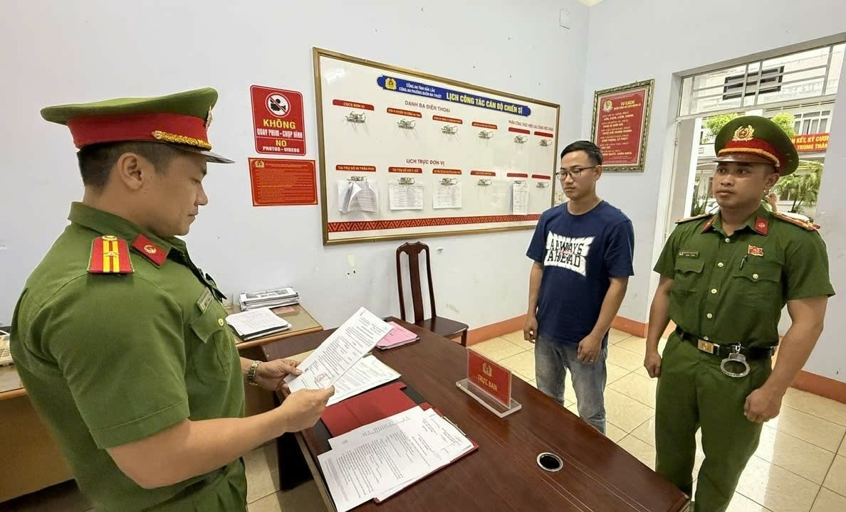 Bị can Tống Minh Hòa tại cơ quan công an
