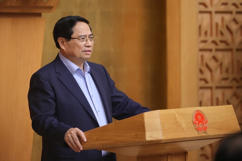 Thủ tướng nêu rõ, mục tiêu lớn nhất là ổn định kinh tế vĩ mô, kiểm soát lạm phát, thúc đẩy tăng trưởng, bảo đảm các cân đối lớn của nền kinh tế - Ảnh: VGP/Nhật Bắc