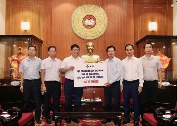 (Ban Chuyên đề-Bài viết chuyên đề đã ký Hợp đồng của Dương Thanh Bình) Tập đoàn Điện lực Việt Nam ủng hộ nhiều địa phương khắc phục hậu quả  các cơn bão, lũ lụt trong năm 2025