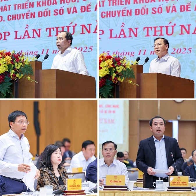 Các đại biểu báo cáo tại phiên họp - Ảnh: VGP/Nhật Bắc