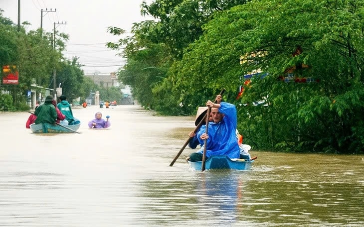 Miền Trung hứng mưa lớn, nguy cơ ngập úng nhiều nơi.Ảnh: ITN