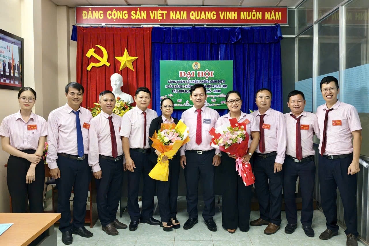 Đại hội Công đoàn bộ phận Phòng Giao dịch NHCSXH Xuân Lộc (Đồng Nai) lần thứ IV, nhiệm kỳ 2025-2030 diễn ra thành công tốt đẹp