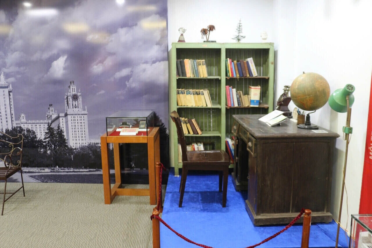 Không gian làm việc tái hiện góc nghiên cứu của nhà khoa học tại Công viên Di sản các nhà khoa học Việt Nam.