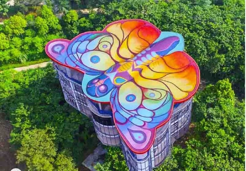 Toàn nhà Cánh buồm trong quần thể Công viên Di sản các nhà khoa học Việt Nam.