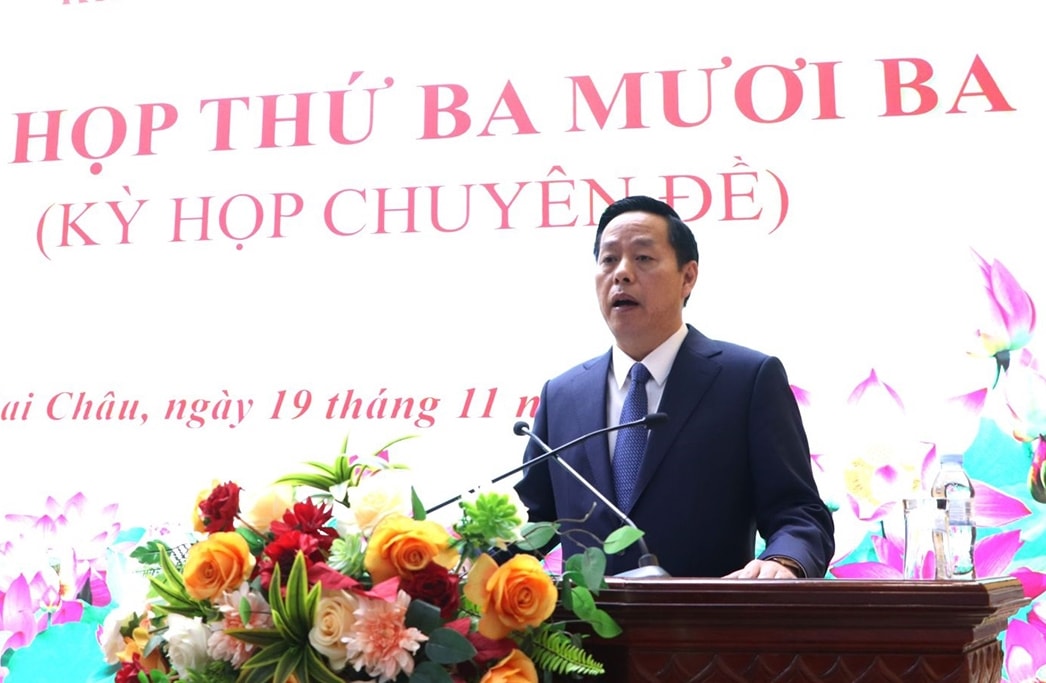 Ông Hà Quang Trung phát biểu nhận nhiệm vụ. (Ảnh: Trọng Bảo) Ông Hà Quang Trung phát biểu nhận nhiệm vụ. (Ảnh: Trọng Bảo)