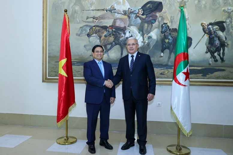 Chủ tịch Hạ viện Ibrahim Boughali bày tỏ vui mừng khi Algeria là Đối tác Chiến lược đầu tiên của Việt Nam tại châu Phi - Ảnh: VGP/Nhật Bắc