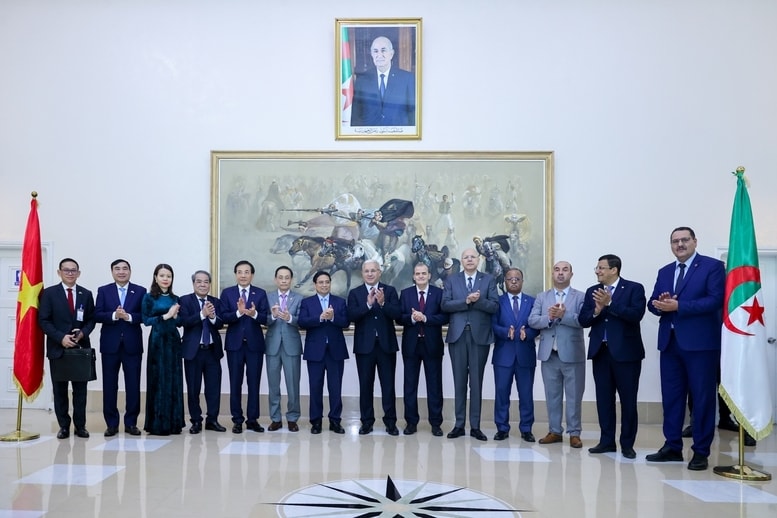 Bày tỏ tin tưởng vào tương lai tươi sáng trong hợp tác Việt Nam và Algeria, Thủ tướng Phạm Minh Chính mong hai nước tiếp tục phát huy tinh thần đoàn kết, hỗ trợ lẫn nhau trong thời gian tới - Ảnh: VGP/Nhật Bắc