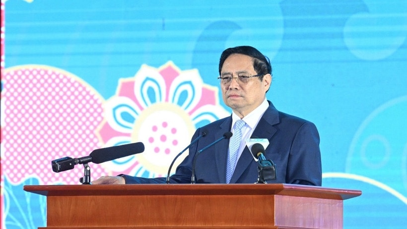 Thủ tướng Chính phủ Phạm Minh Chính phát biểu ý kiến tại Diễn đàn. (Ảnh: TRẦN HẢI) Thủ tướng Chính phủ Phạm Minh Chính phát biểu ý kiến tại Diễn đàn. (Ảnh: TRẦN HẢI)