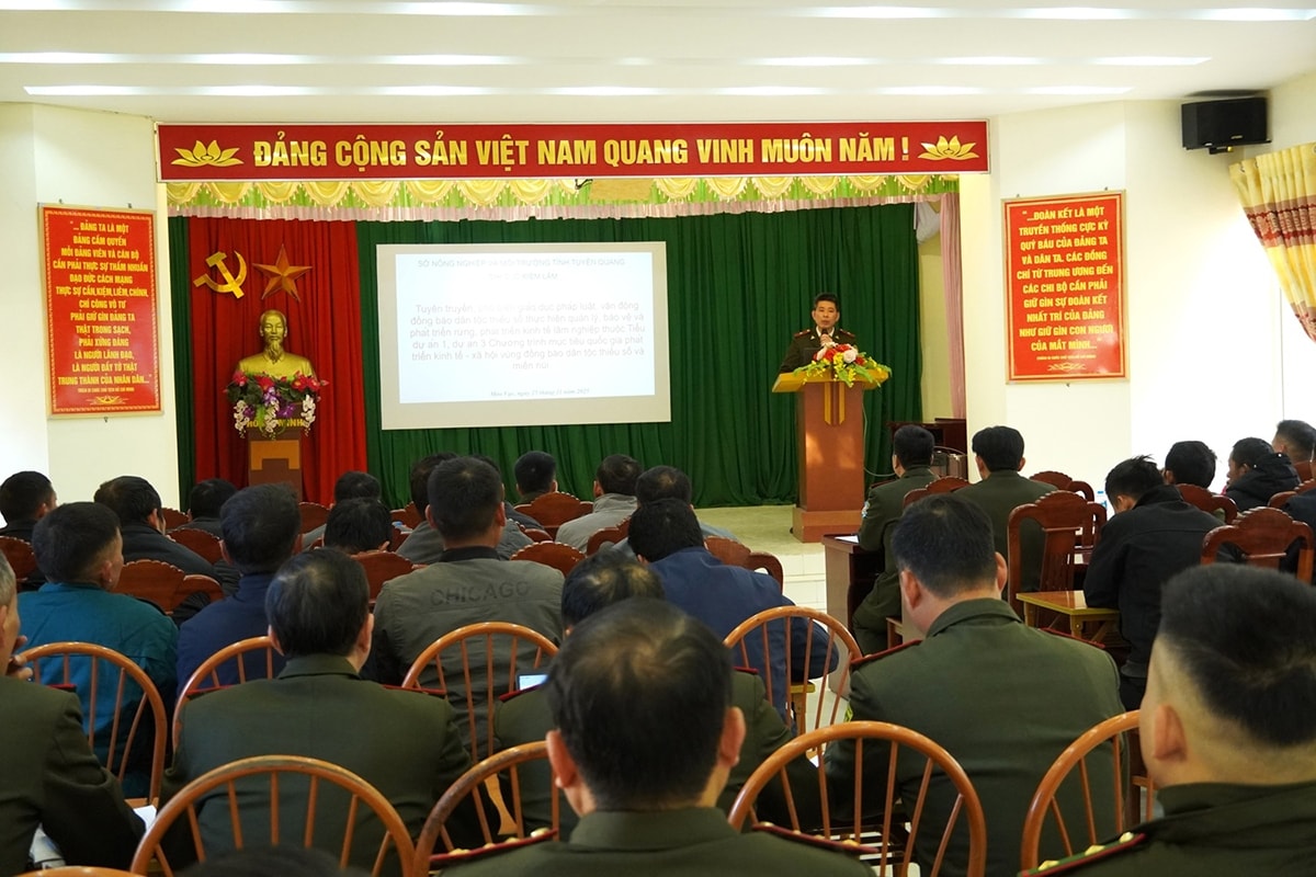 Toàn cảnh Hội nghị tuyên truyền, vận động đồng bào DTTS tham gia bảo vệ và phát triển rừng