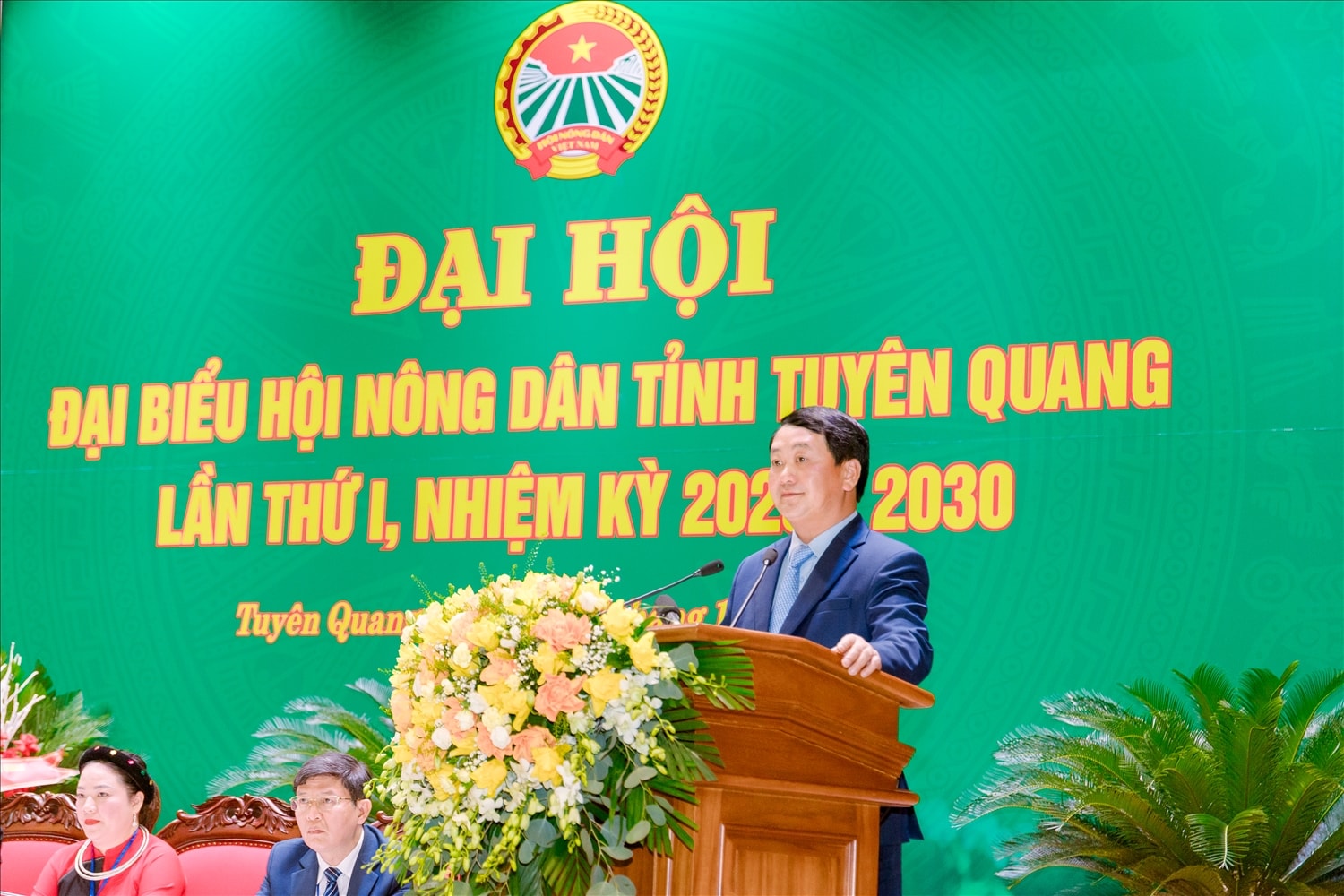 Bí thư  Tỉnh ủy Tuyên Quang Hầu A Lềnh phát biểu chỉ đạo tại Đại hội