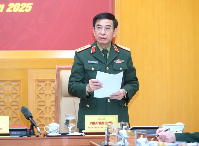 Đại tướng Phan Văn Giang phát biểu tại hội nghị. (Ảnh: ĐĂNG KHOA) Đại tướng Phan Văn Giang phát biểu tại hội nghị. (Ảnh: ĐĂNG KHOA)