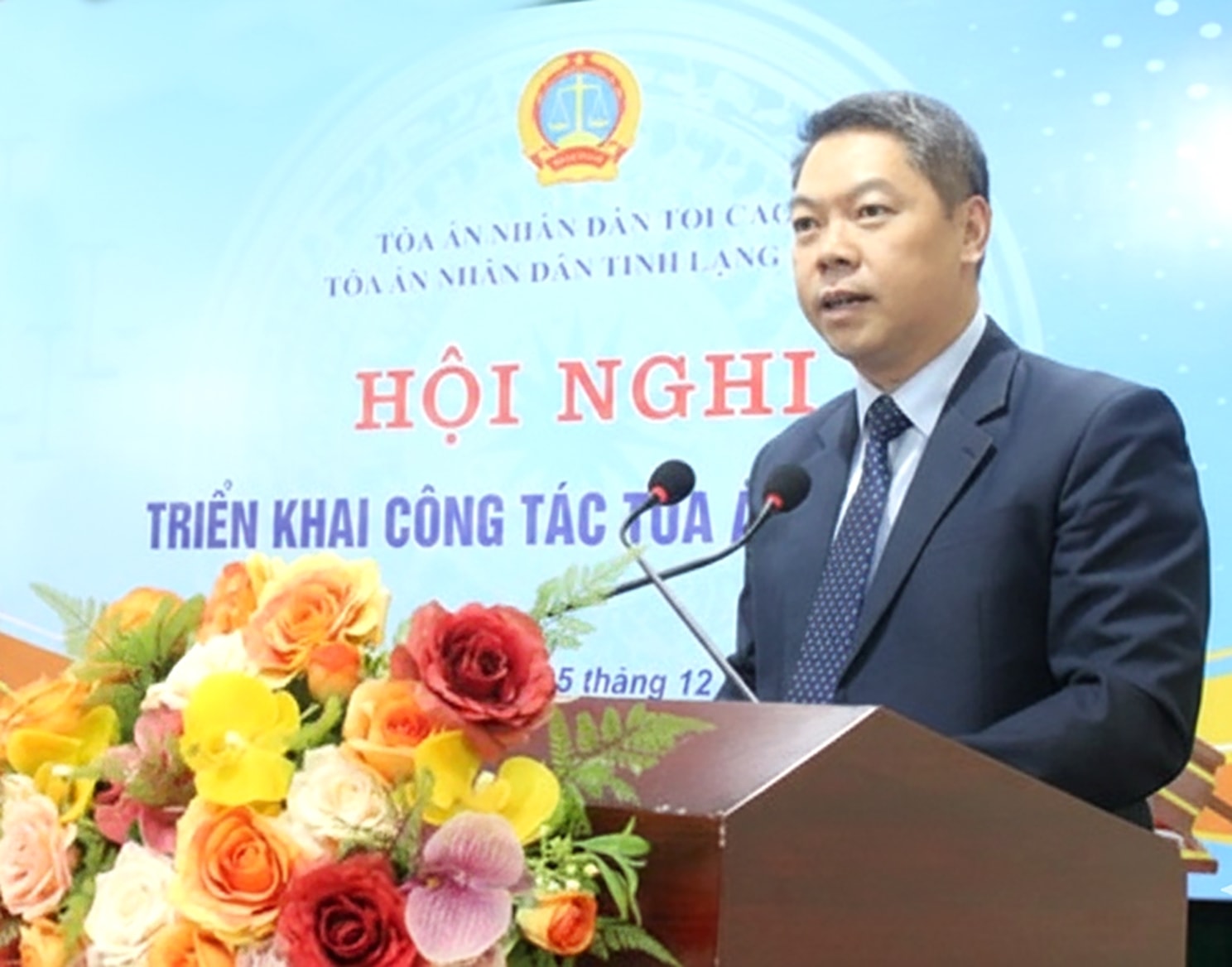 Ông Đoàn Thanh Sơn, Phó Chủ tịch UBND tỉnh Lạng Sơn phát biểu tại hội nghị