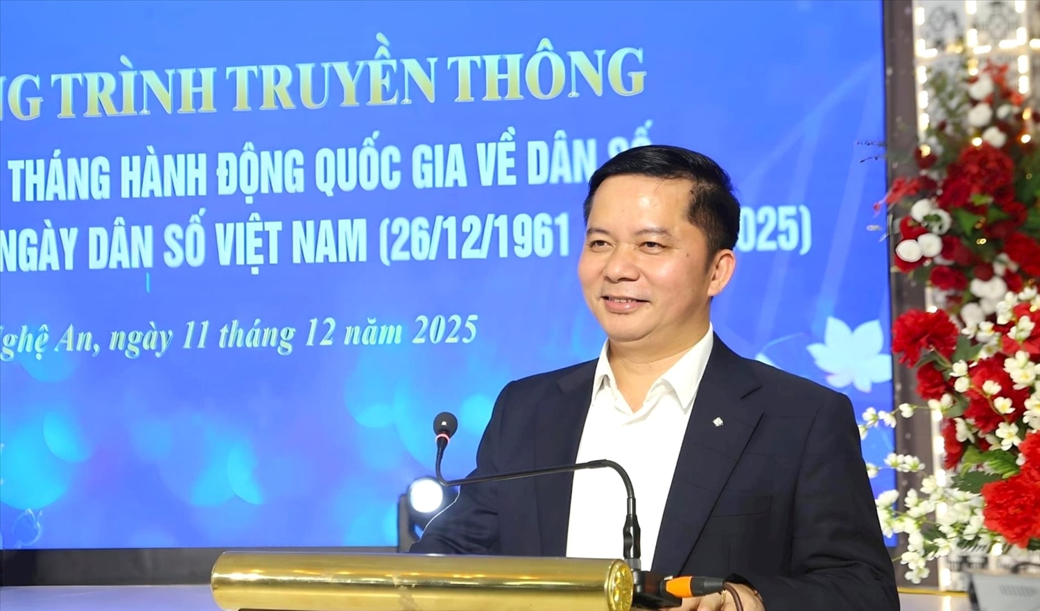Phó Giám đốc Sở Y tế  tỉnh Nghệ An Nguyễn Văn Nam phát biểu tại chương trình