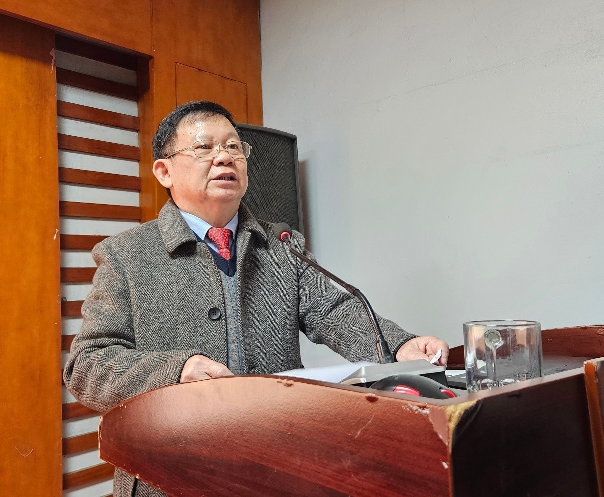 Ông Lê Minh Hành, Phó Giám đốc Sở Dân tộc và Tôn Giáo Thanh Hóa phát biểu khai mạc lớp tập huấn