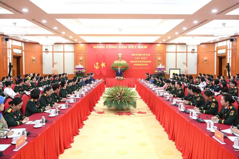 Quang cảnh cuộc gặp mặt. (Ảnh: ĐĂNG KHOA)