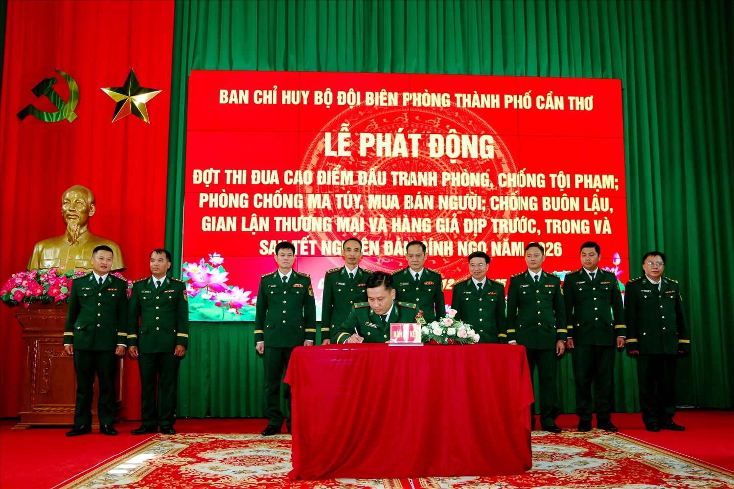 Các cơ quan đơn vị thuộc Ban chỉ huy BĐBP TP. Cần Thơ ký kết giao ước thi đua