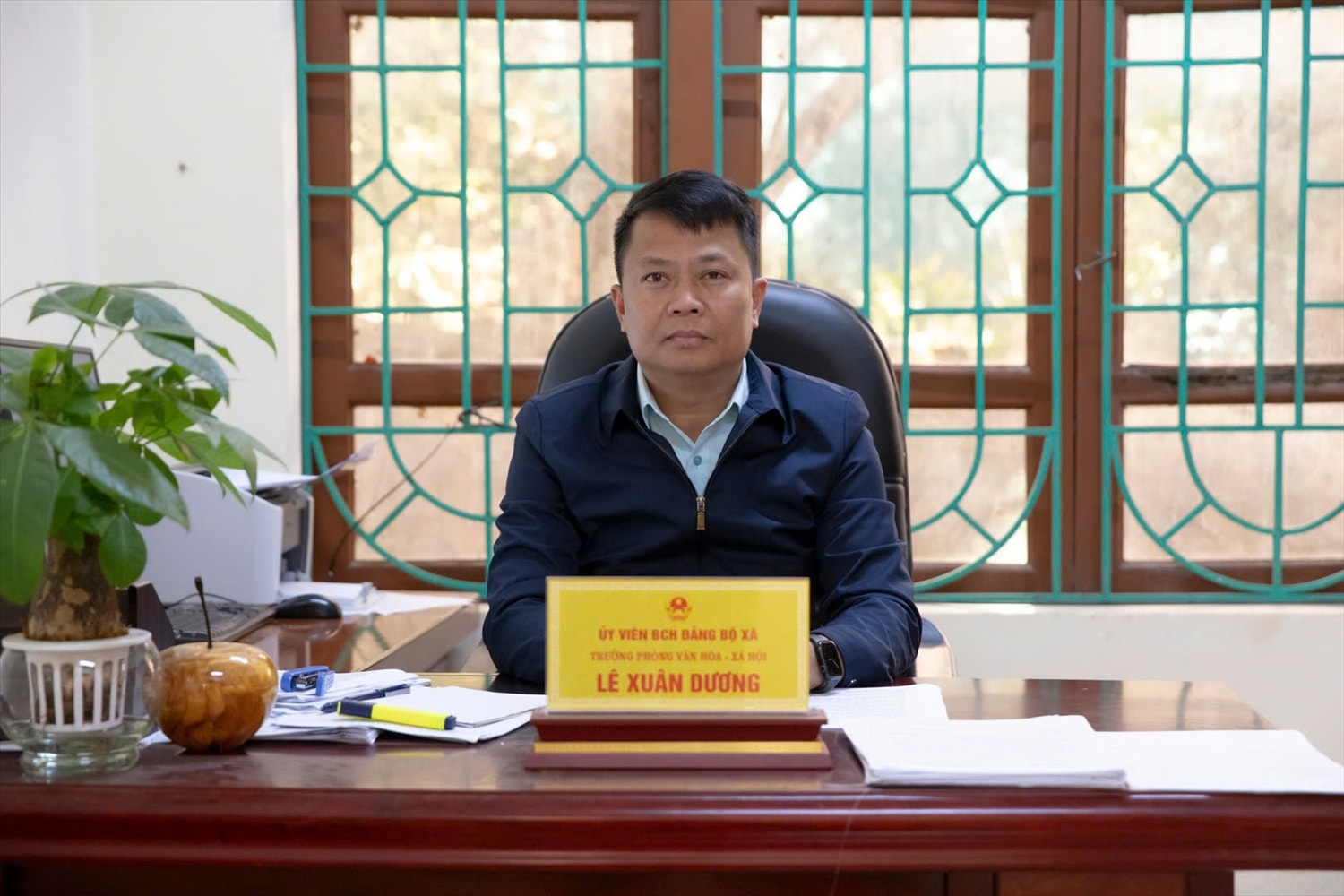  Ông Lê Xuân Dương, Trưởng phòng Văn hóa - Xã hội xã Mù Cang Chải, tỉnh Lào Cai