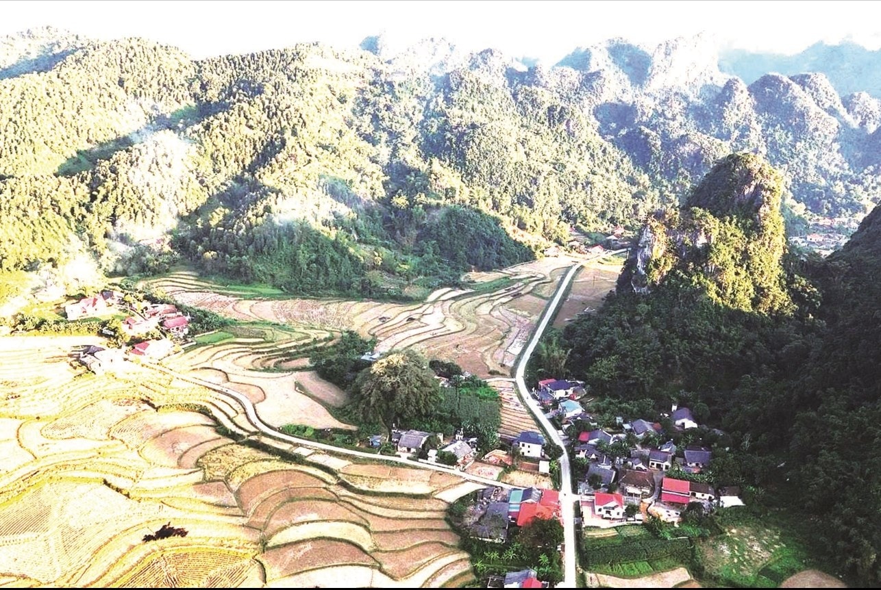Một góc thôn Cao Minh  nhìn từ trên cao