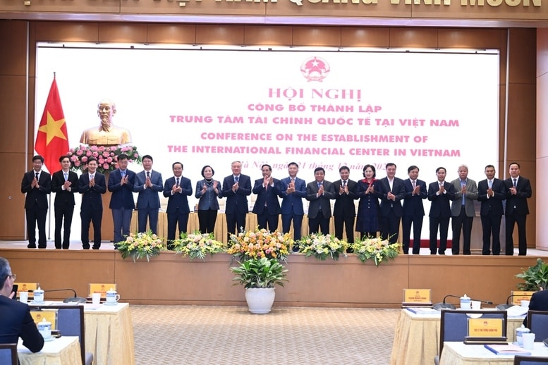 Lễ ra mắt Hội đồng điều hành Trung tâm tài chính quốc tế tại Việt Nam - Ảnh: VGP/Nhật Bắc