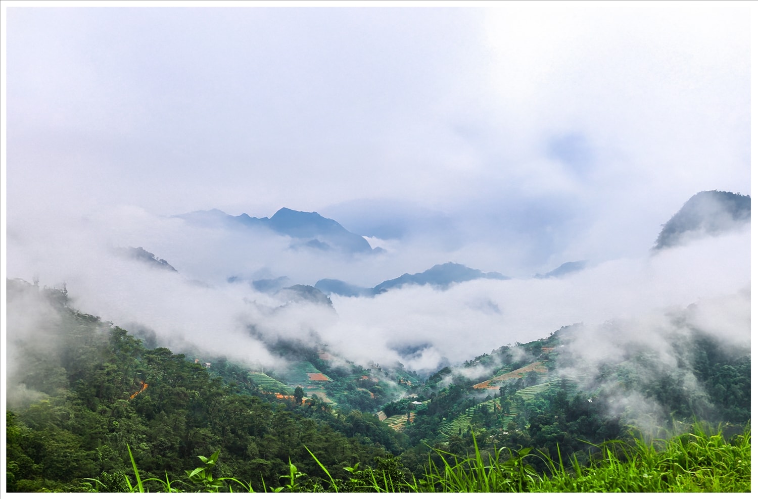 Khung cảnh xã biên giới Thàng Tín, tỉnh Tuyên Quang