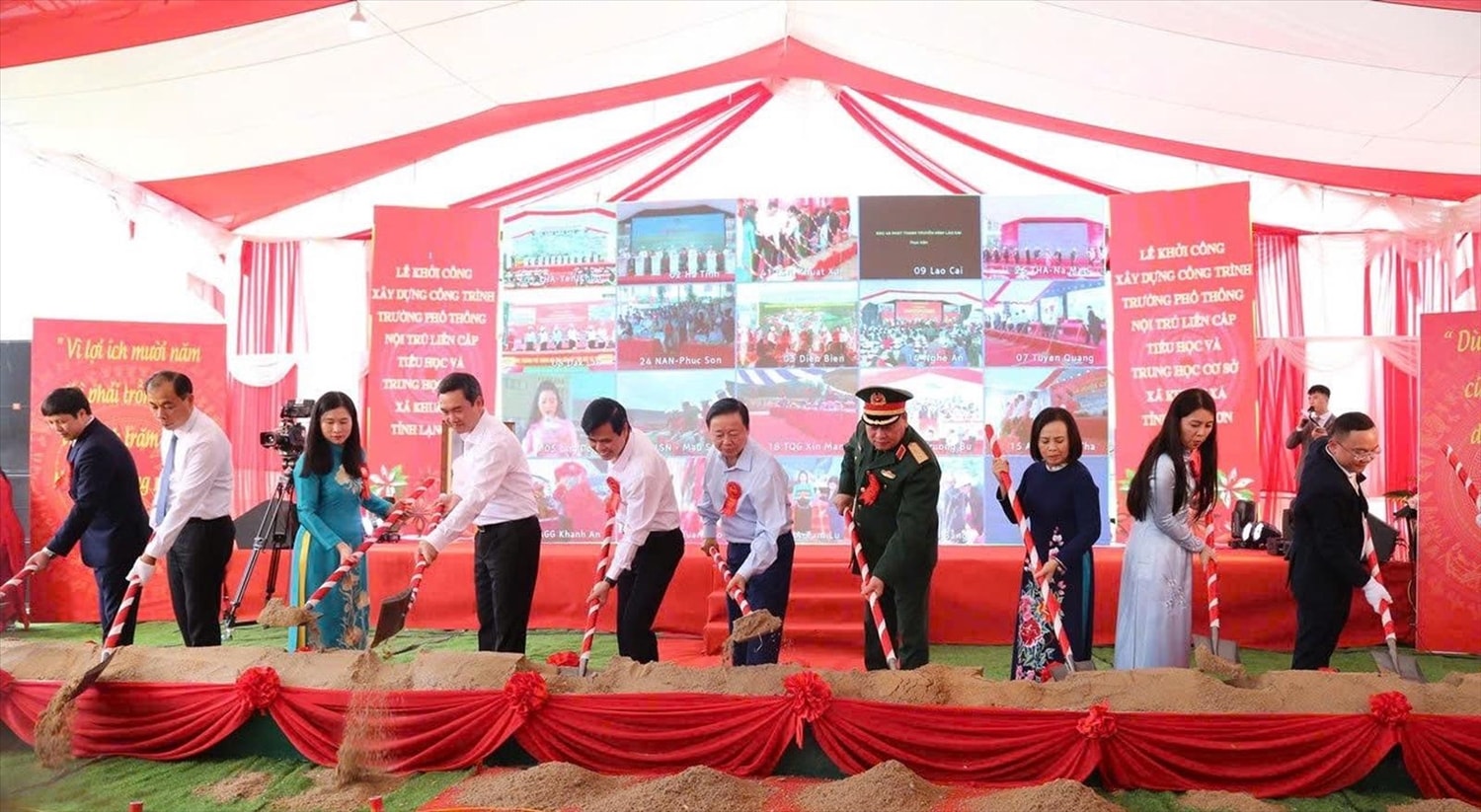 Lễ khởi công công trình trường Phổ thông nội trú TH&THCS Khuất Xá