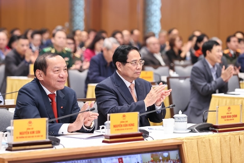 Thủ tướng Phạm Minh Chính dự hội nghị tổng kết công tác năm 2025, nhiệm kỳ 2021-2025, triển khai nhiệm vụ trọng tâm năm 2026 của Bộ và ngành văn hóa, thể thao và du lịch - Ảnh: VGP/Nhật Bắc