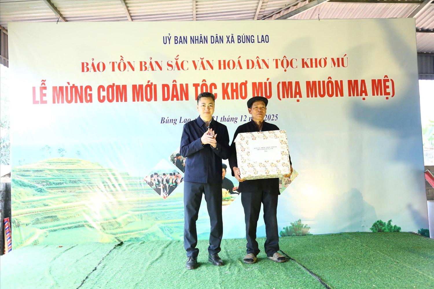 UBND xã Búng Lao tổ chức phục dựng, bảo tồn Lễ Mừng cơm mới (Mạ Muôn Mạ Mệ) của dân tộc Khơ Mú.