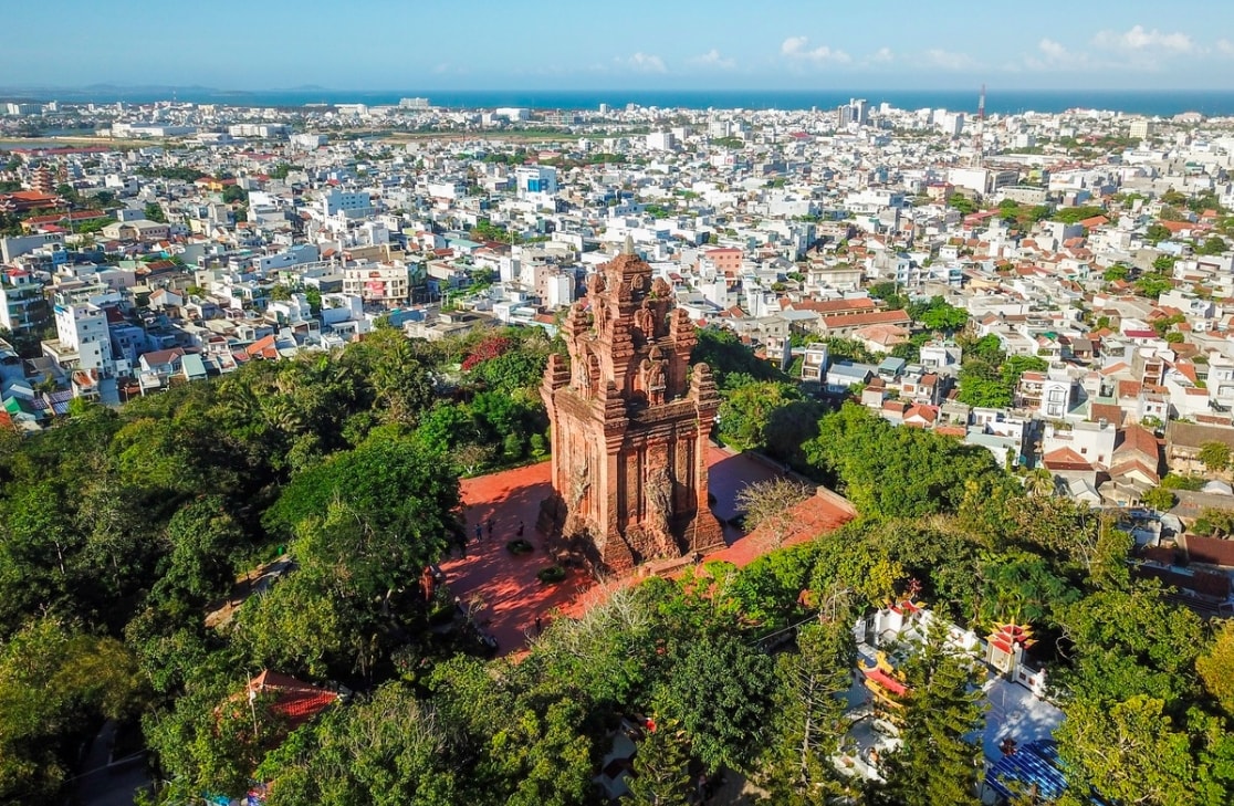 Không gian Tháp Nhạn nhìn từ trên cao. (Ảnh minh hoạ)