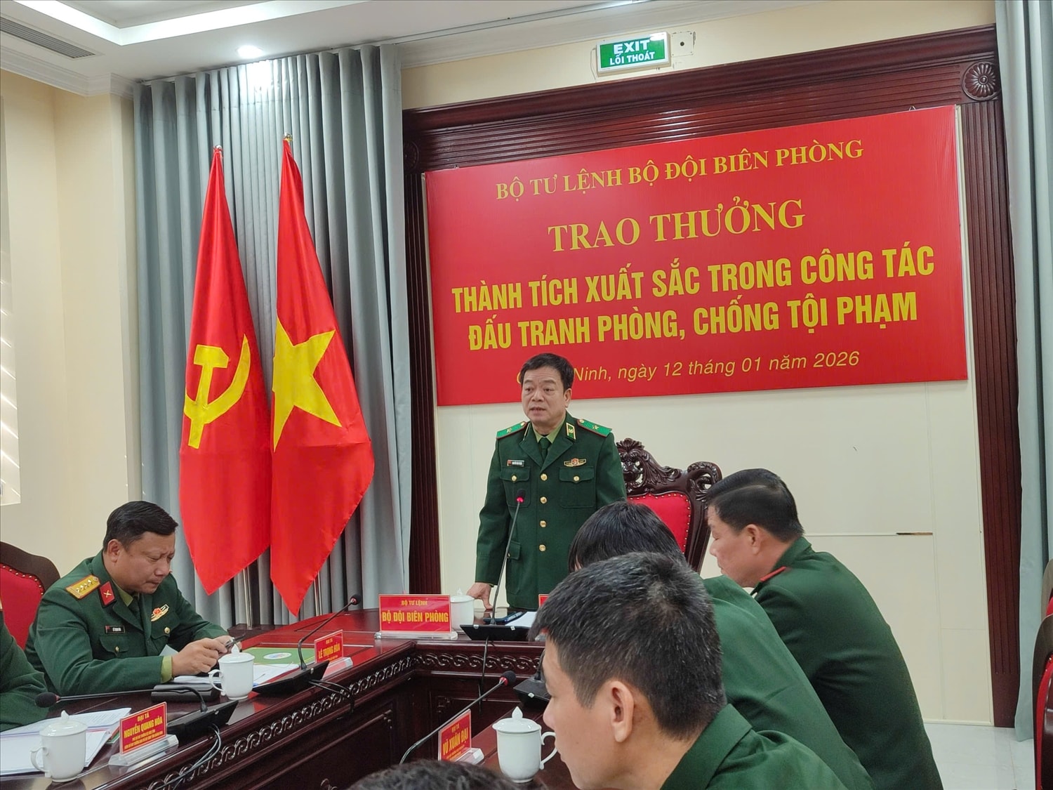 Thiếu tướng Nguyễn Văn Thiện, Phó Tư lệnh Bộ Tư lệnh BĐBP phát biểu tại chương trình