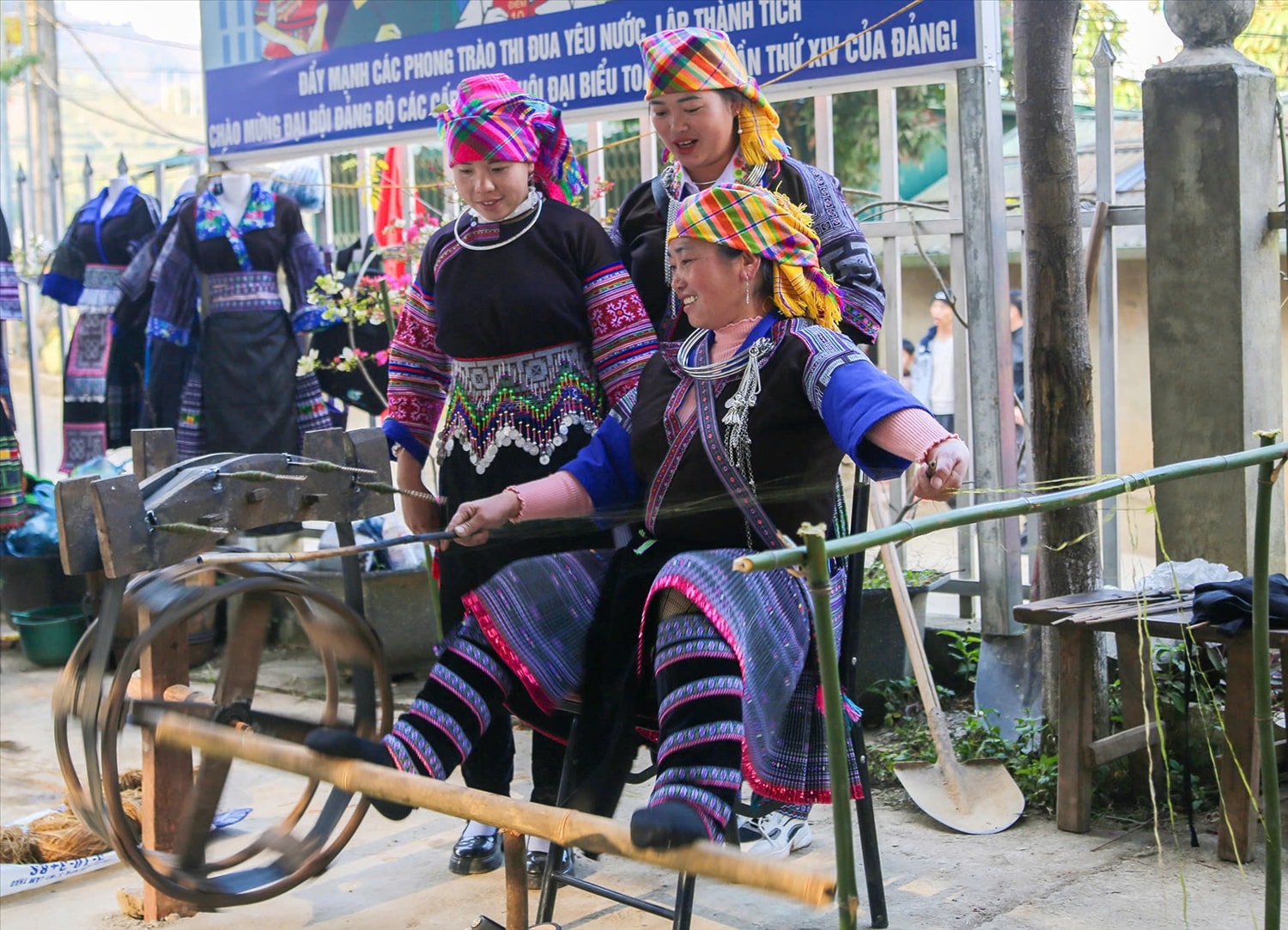 Qua các công đoạn quay sợi