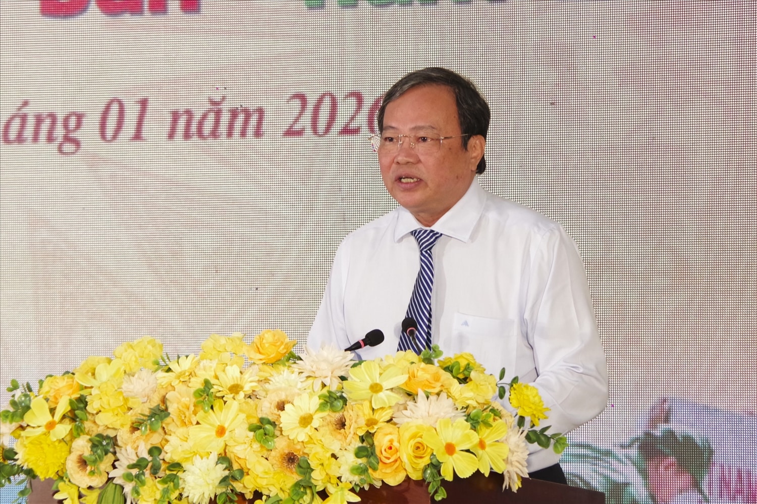 Ông Lê Văn Hẳn, Phó Bí thư Tỉnh ủy, Chủ tịch Ủy ban Nhân dân tỉnh Tây Ninh, phát biểu tại chương trình