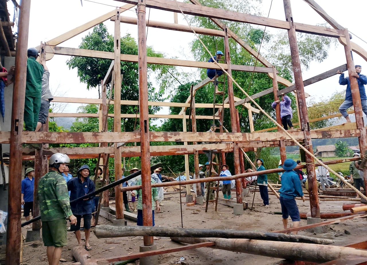  Không khí lao động khẩn trương tại xã Nghĩa Đô, nơi cộng đồng cùng chung tay hoàn thiện những 