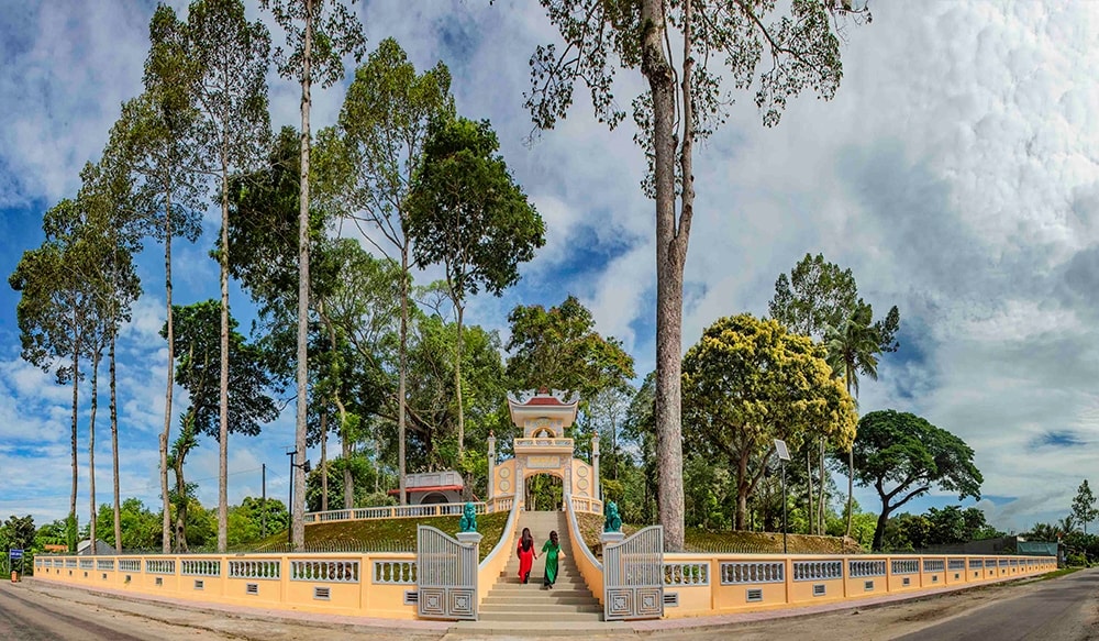 Chùa Linh Sơn Tự, một trong những Di tích văn hóa Óc Eo. Ảnh: Thanh Hùng